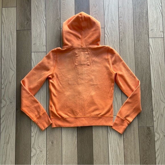 Y2K Abercrombie & Fitch Orange Hoodie with White Accents - Picture 4 of 6